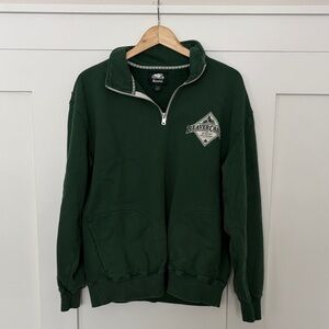 Roots Men's Dark Green Zip-Up Sweater